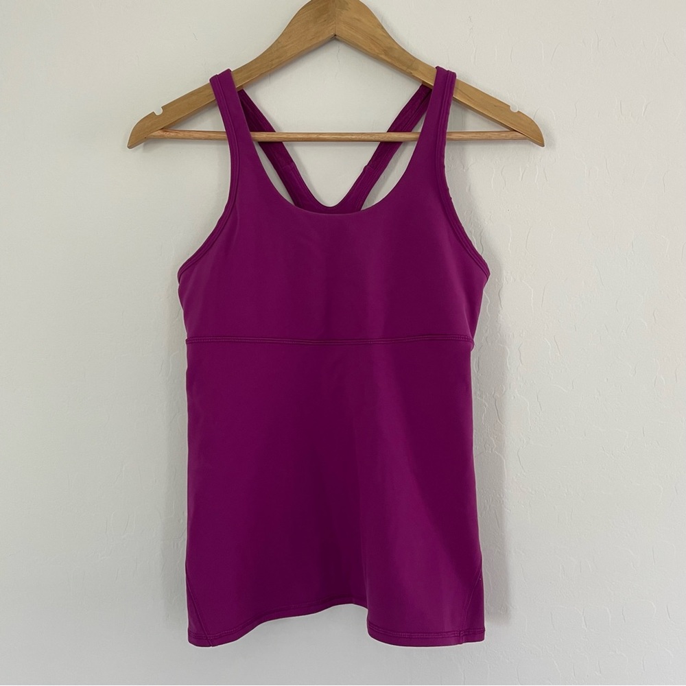 Lululemon Cross Back Tank Top Purple Size 8